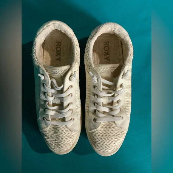 Roxy Women’s Sheilahh Cream 2.0 Platform Sneakers, Size 8.5 - Picture 2 of 4